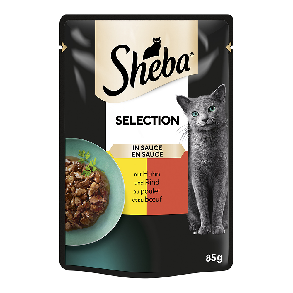 Sheba - Selection in Sauce mit Huhn & Rind - 28 x 85 g - 1