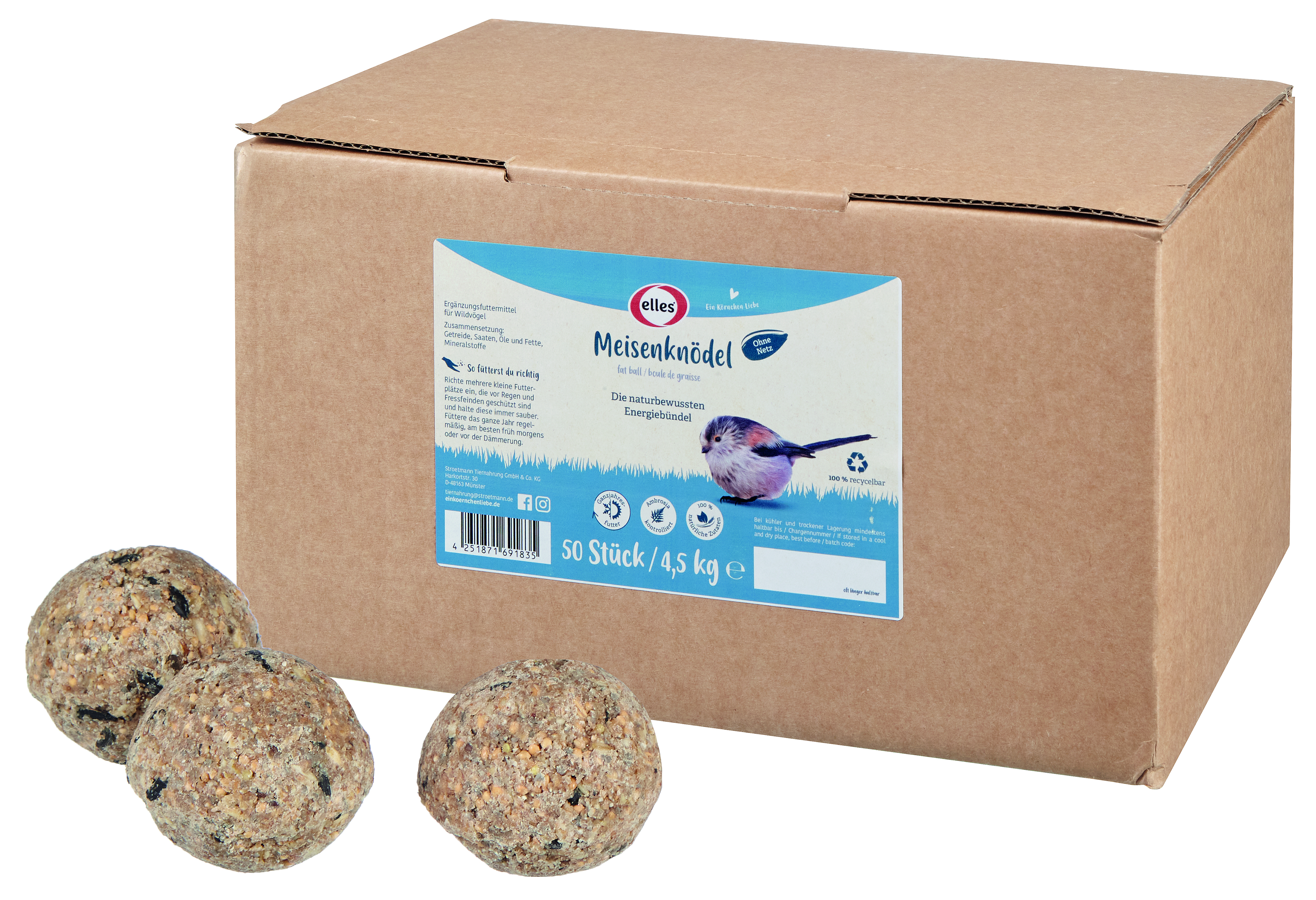 Meisenknödel ohne Netz 50er Karton