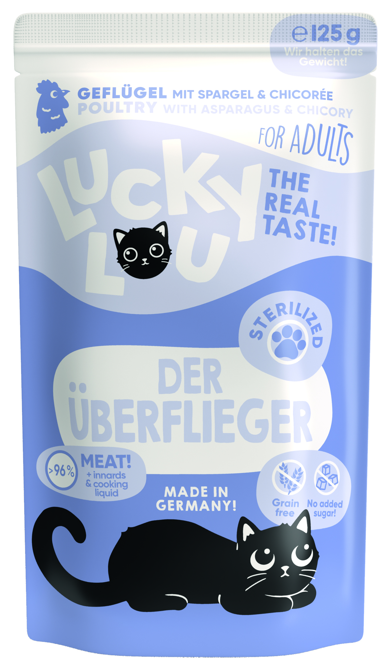 Lucky Lou - Sterilized Geflügel - 16 x 125 g - 1
