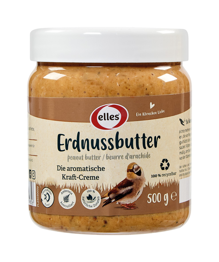 elles - Erdnussbutter für Wildvögel 500g - 1 x 500g - 1