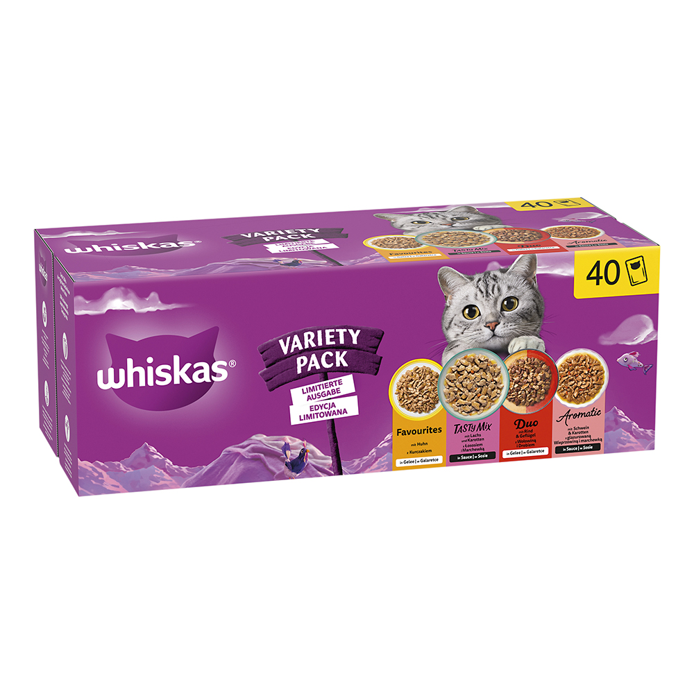 Multipack Variety Pack 4 Varietäten Huhn, Schwein & Karotte, Lachs & Karotte, Ri