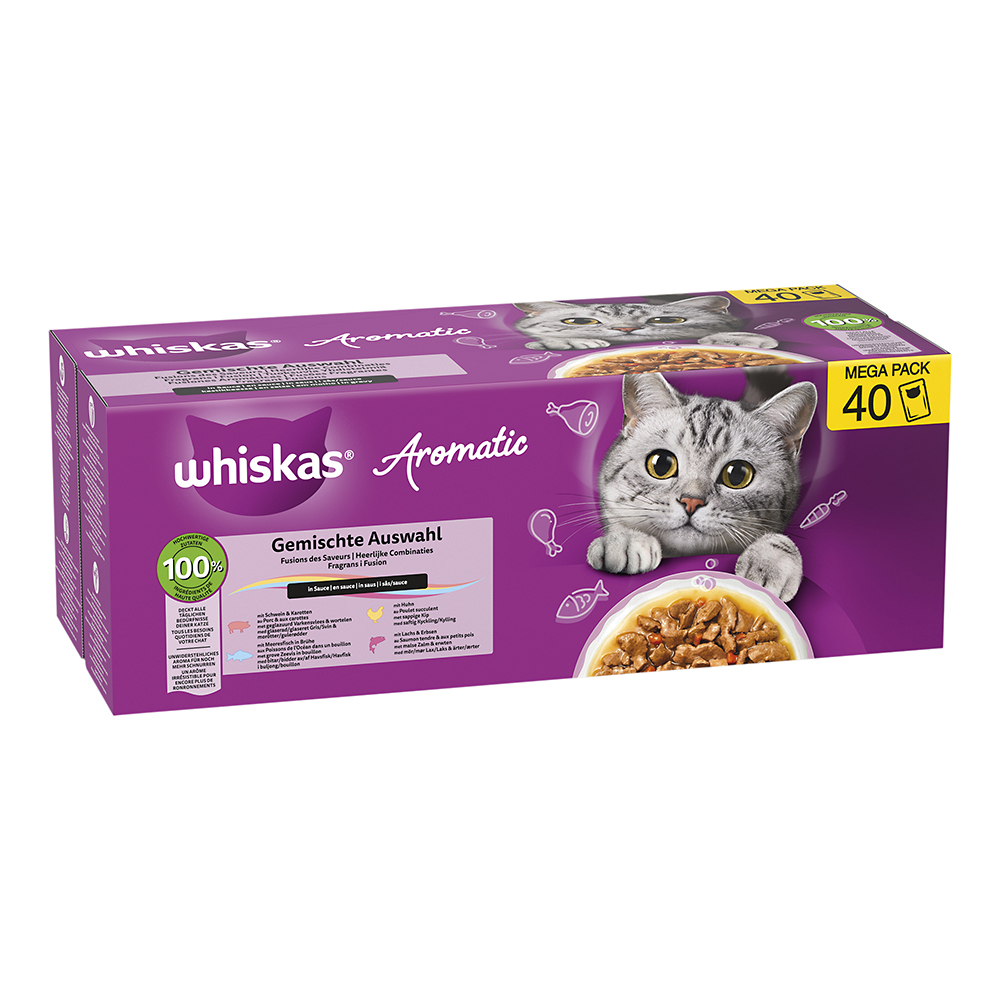 Whiskas Multipack 1+ Gemischte Auswahl in Sauce