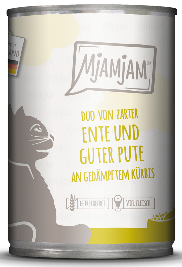 DUO von zarter Ente & guter Pute an gedämpftem Kürbis