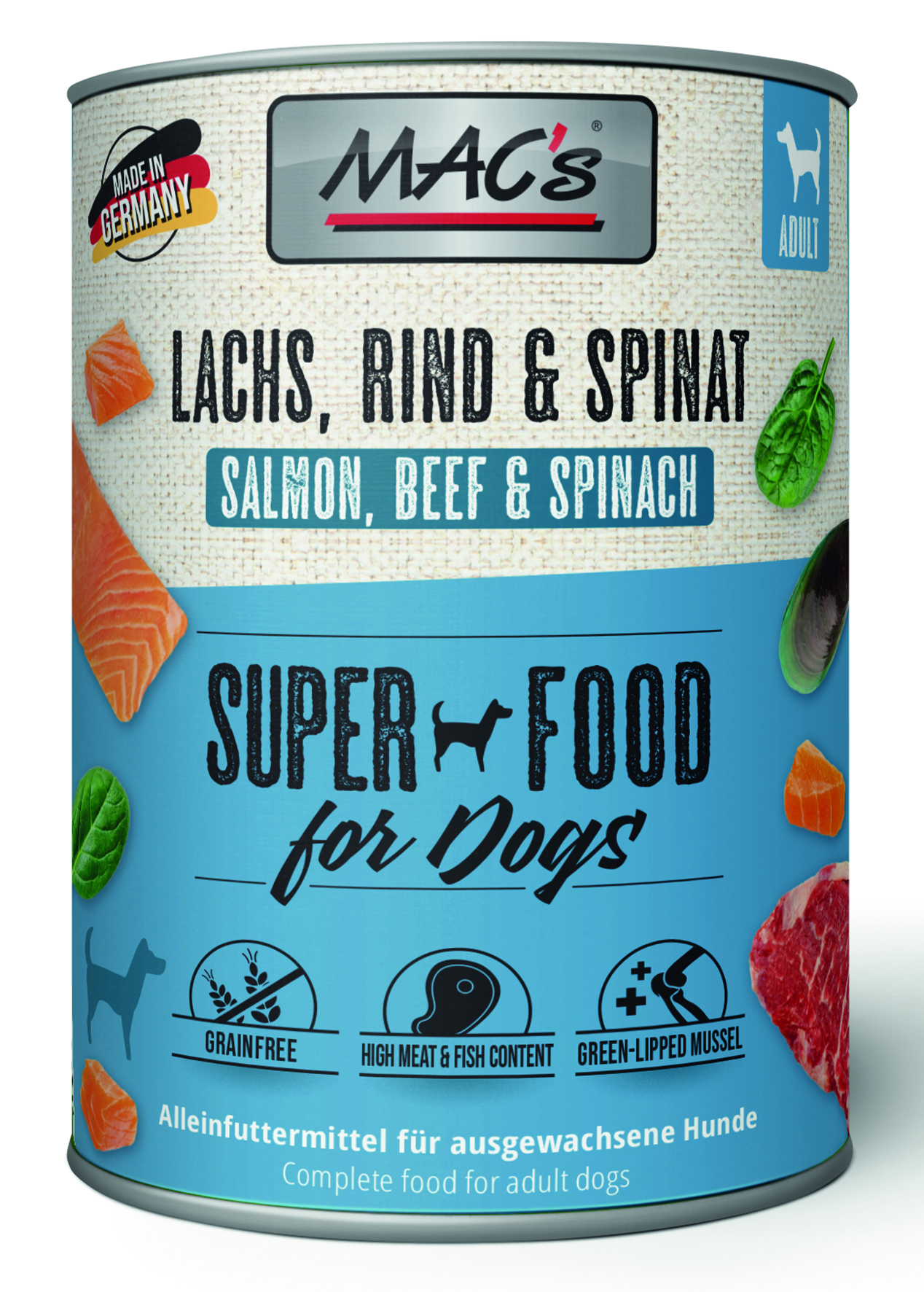 MAC´s - DOG Lachs & Spinat - 6 x 800 g - 1