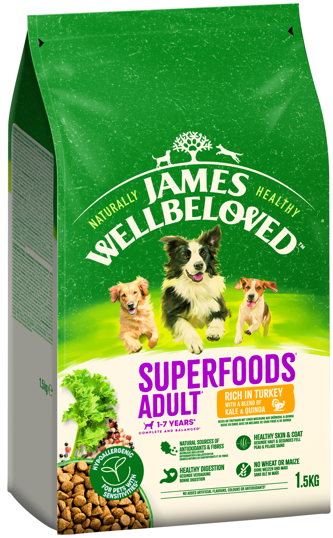 Reich an Truthahn mit einer Mischung aus Grünkohl & Quinoa