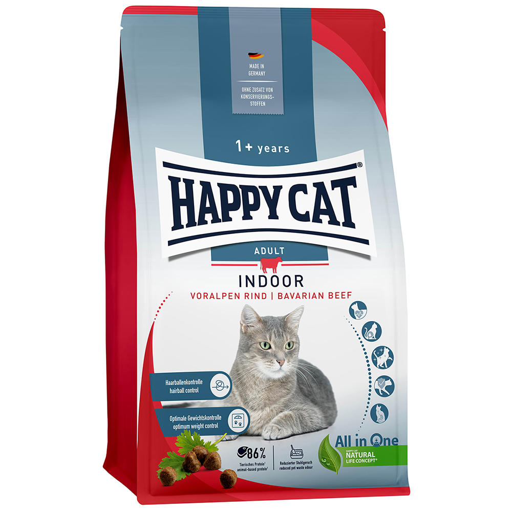 Happy Cat - Indoor Adult Voralpen Rind - 6 x 300 g - 1