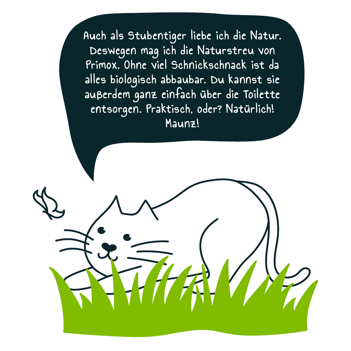 Primox natürliches Katzenstreu aus Pflanzenfasern vollständig biologisch abbaubar