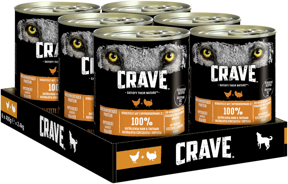 Crave - mit Huhn und Truthahn - 6 x 400g - 3