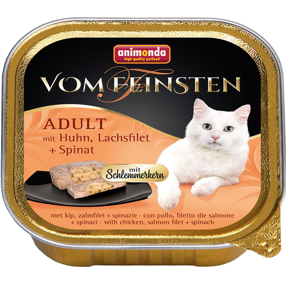 Animonda Vom Feinsten - mit Huhn, Lachsfilet + Spinat - 1