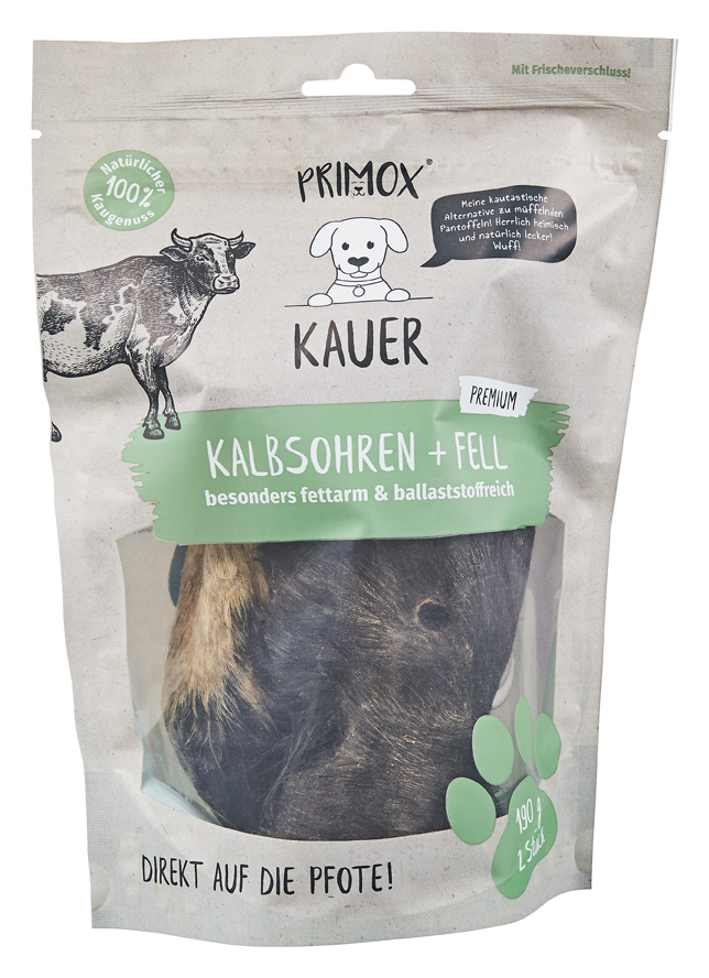 Primox - Kalbsohren mit Fell 190g Primox - Kalbsohren mit Fell 190g