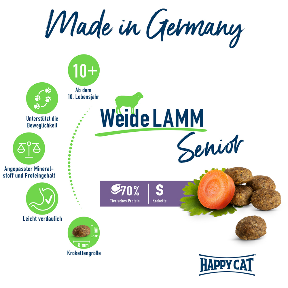 Happy Cat - Senior Weide Lamm - 6 x 300g - 2