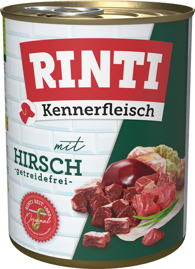 Rinti - Kennerfleisch Hirsch - 12 x 800 g - 1