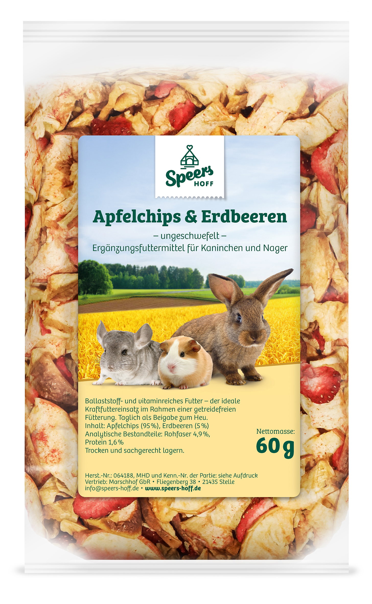 Apfelchips+Erdbeere