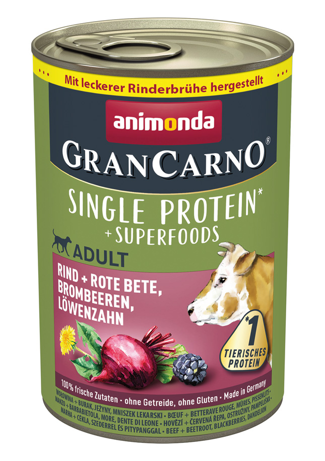 Superfoods mit Rind, Rote Beete, Brombeeren & Löwenzahn