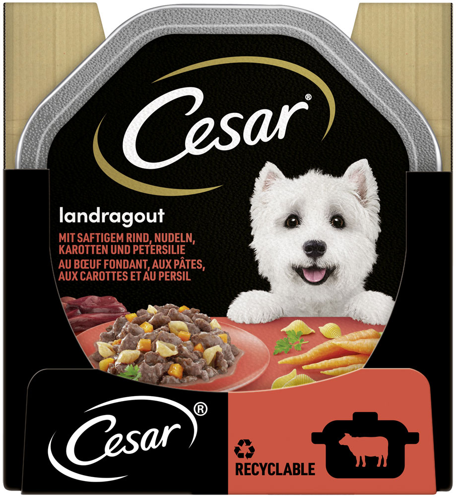 Cesar - Landküche Rind, Pasta & Karotten in Sauce - 14 x 150g - 3
