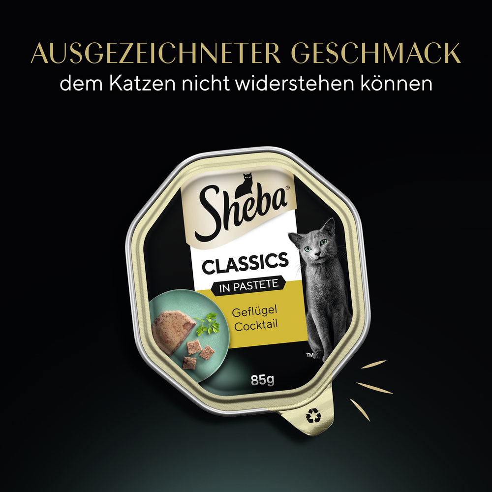 Sheba - Classic Geflügel-Cocktail - 22 x 85 g - 3