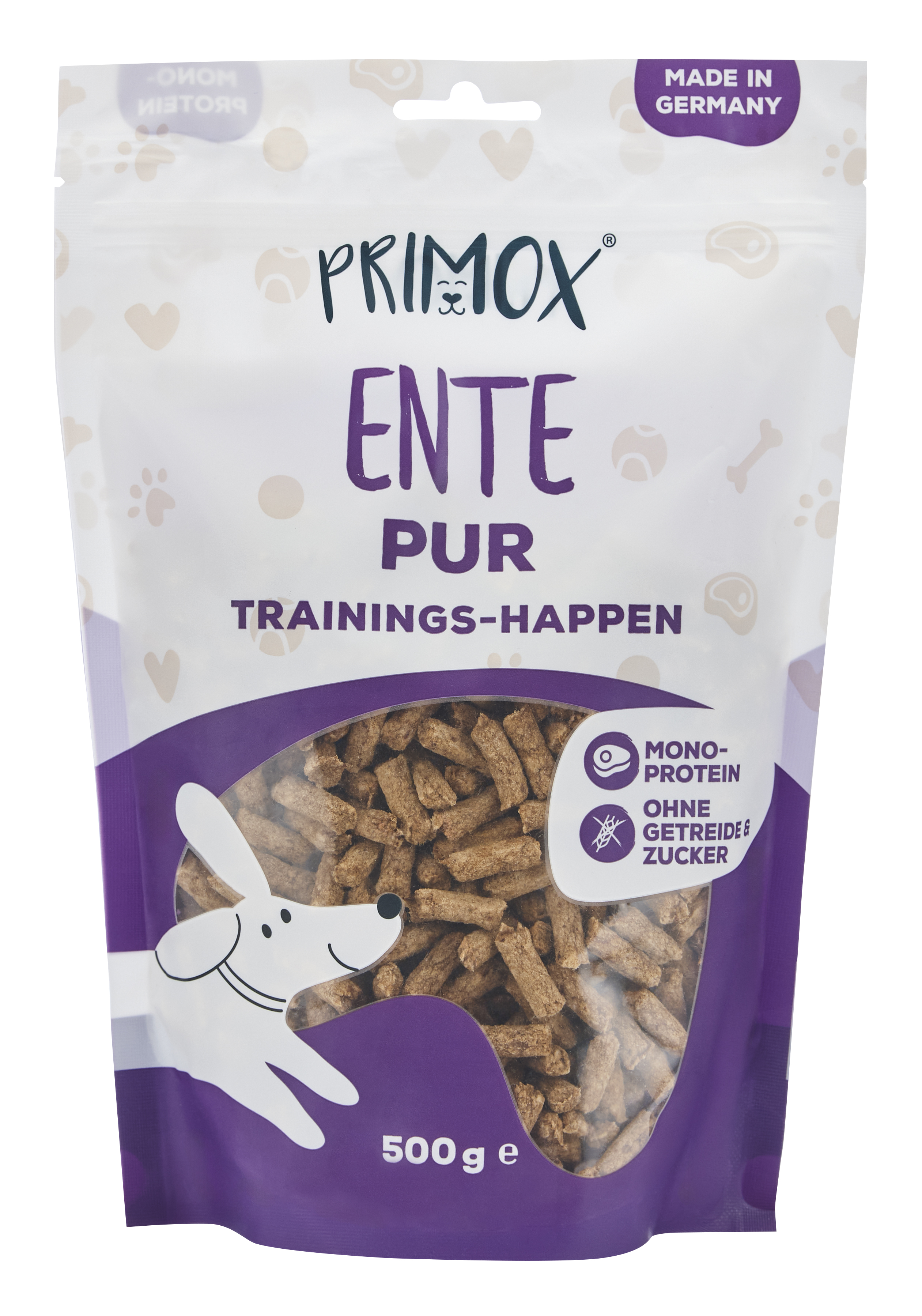 Hundeleckerlis Ente pur 500g