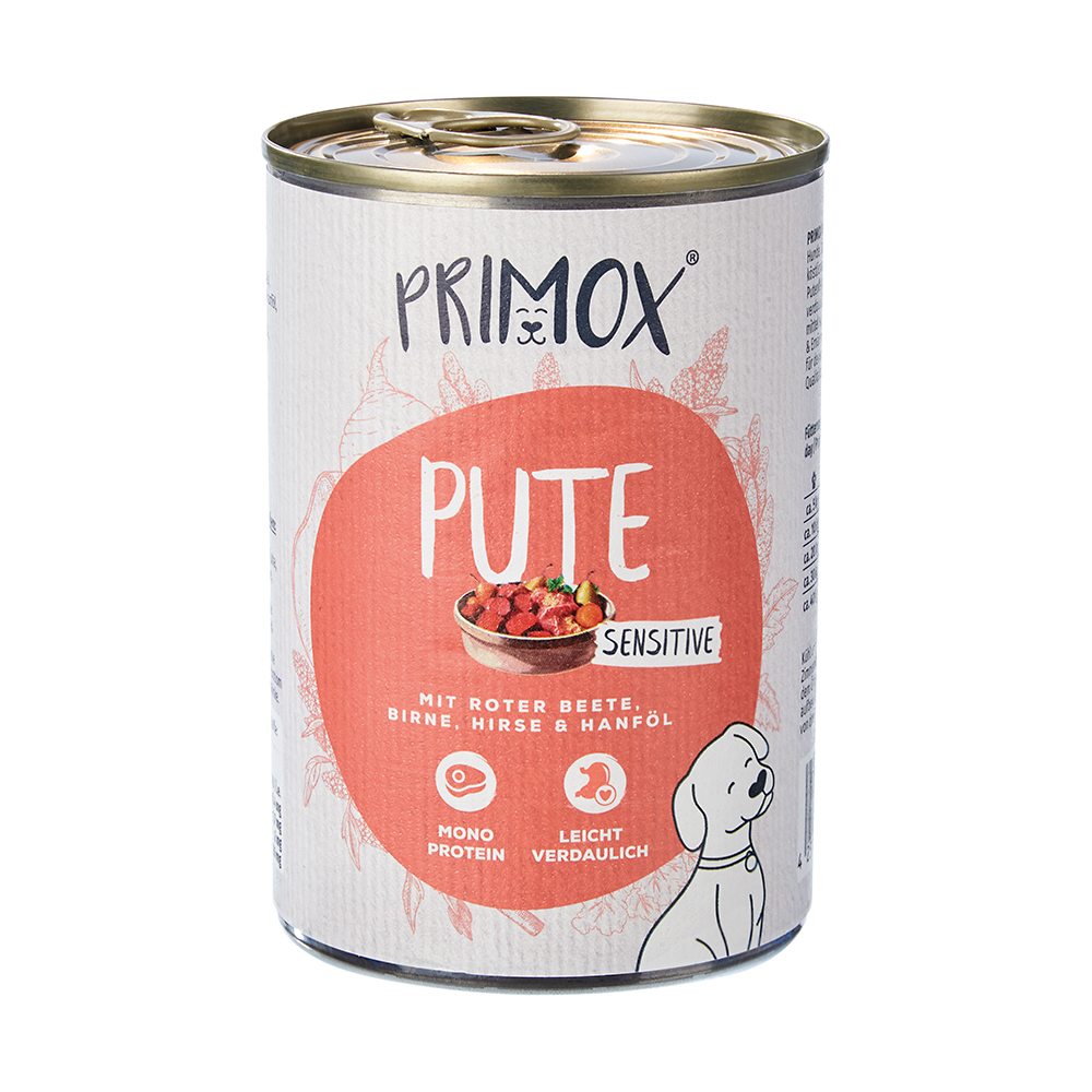 Hunde Nassfutter MENÜ mit Pute 6 x 400g