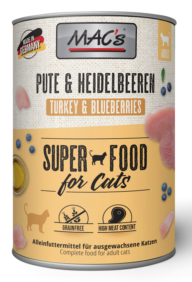MAC´s - CAT Pute, Rind & Heidelbeeren - 6 x 400 g - 1