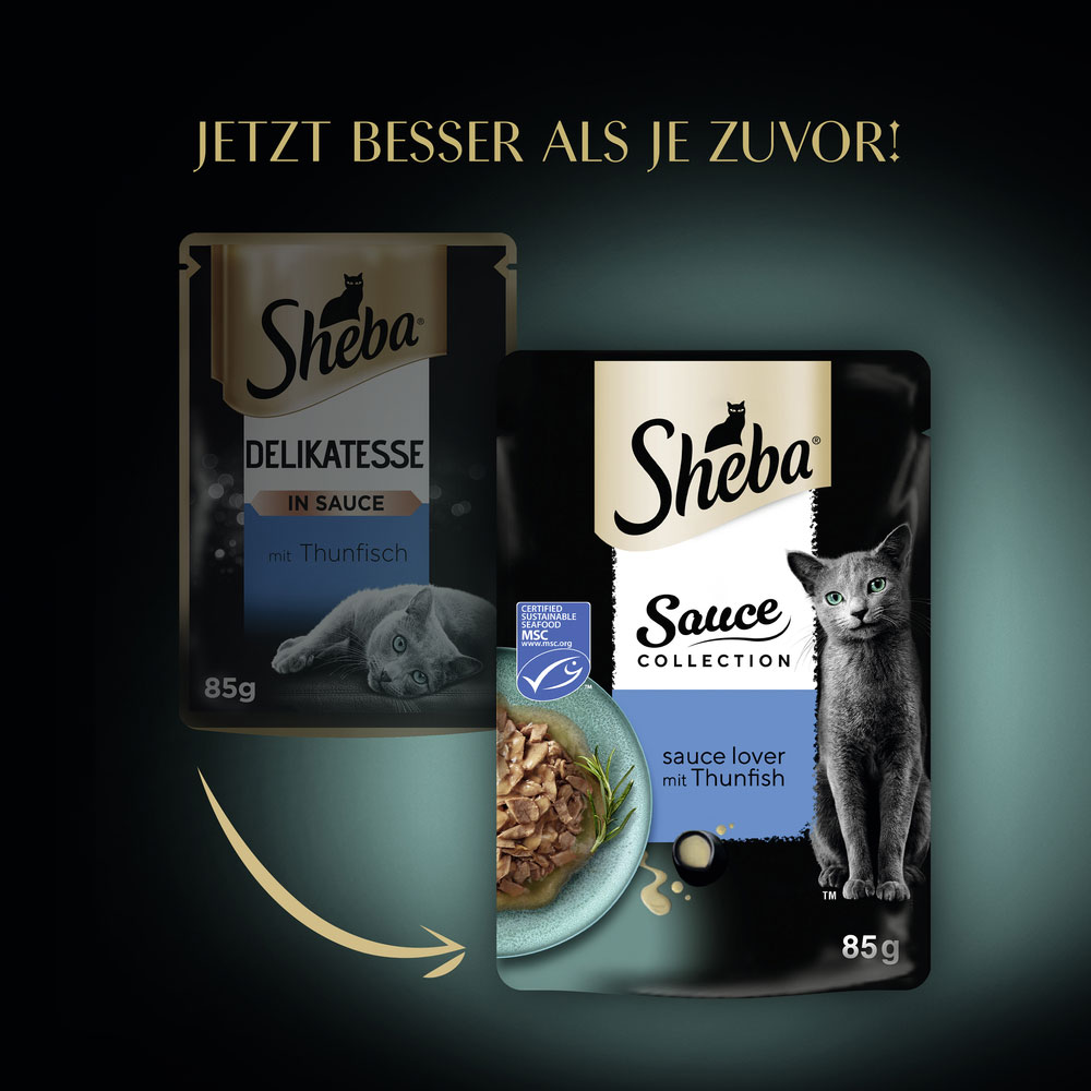 Sheba - Collection Sauce Lover mit Thunfisch (MSC) - 28 x 85 g - 2