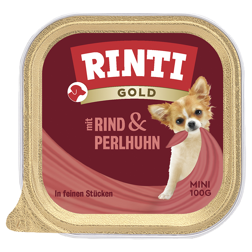Rinti - Gold mini Rind & Perlhuhn - 16 x 100 g - 1