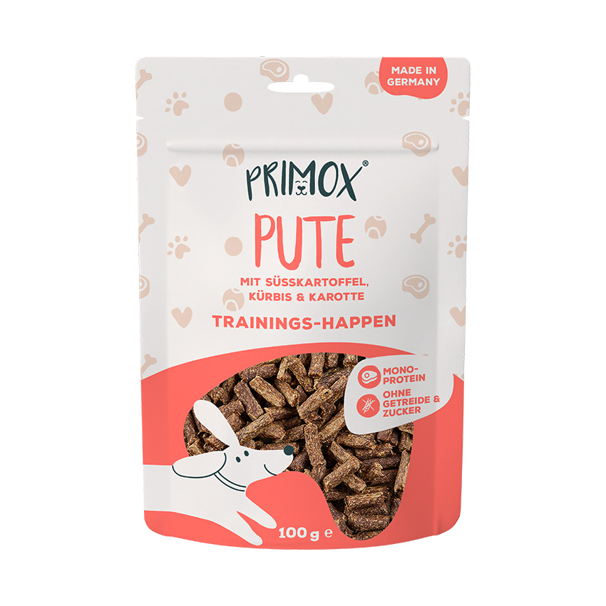 Hundeleckerli Pute, Süsskartoffel, Kürbis 100g