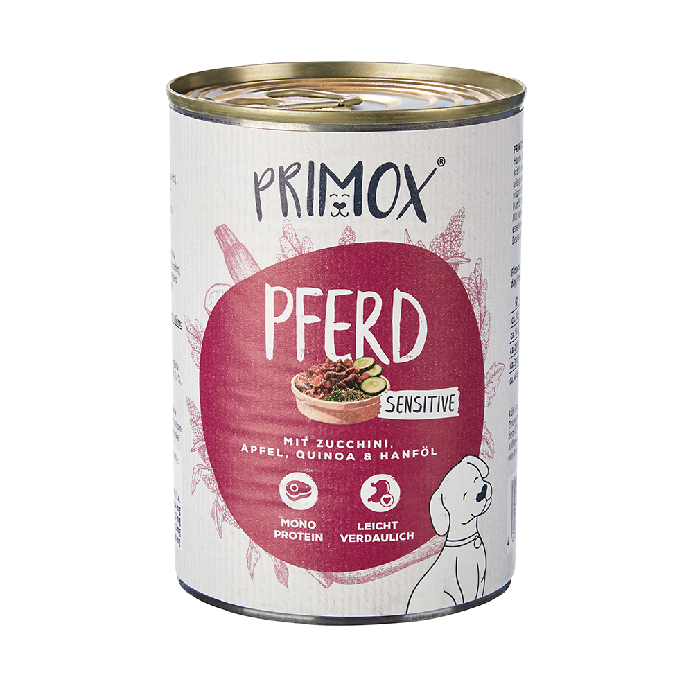 Hunde Nassfutter MENÜ mit Pferd 6 x 400G