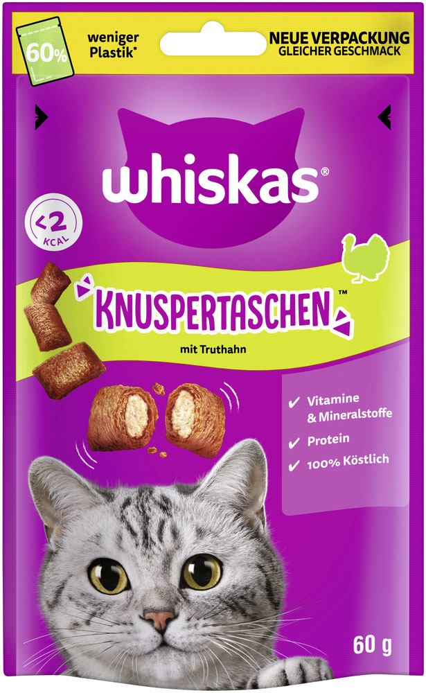 Whiskas - Knuspertaschen Truthahn - 6 x 60 g - 1