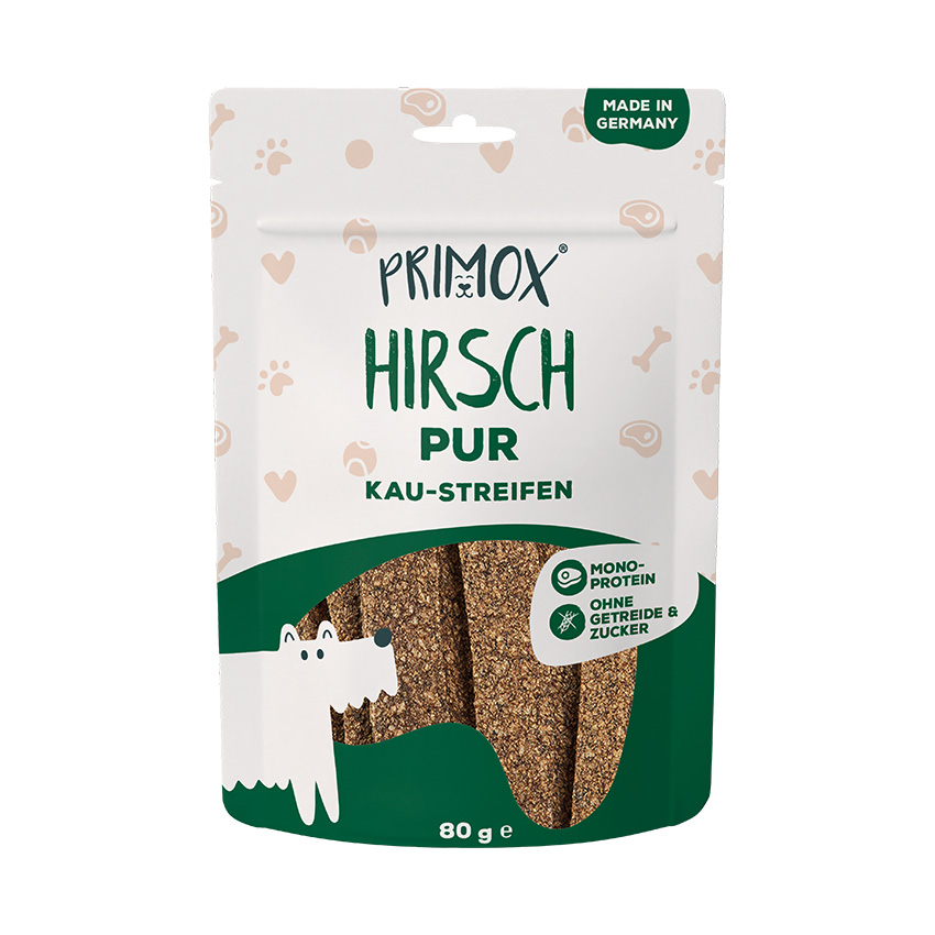 Kaustreifen Hirsch pur 80g