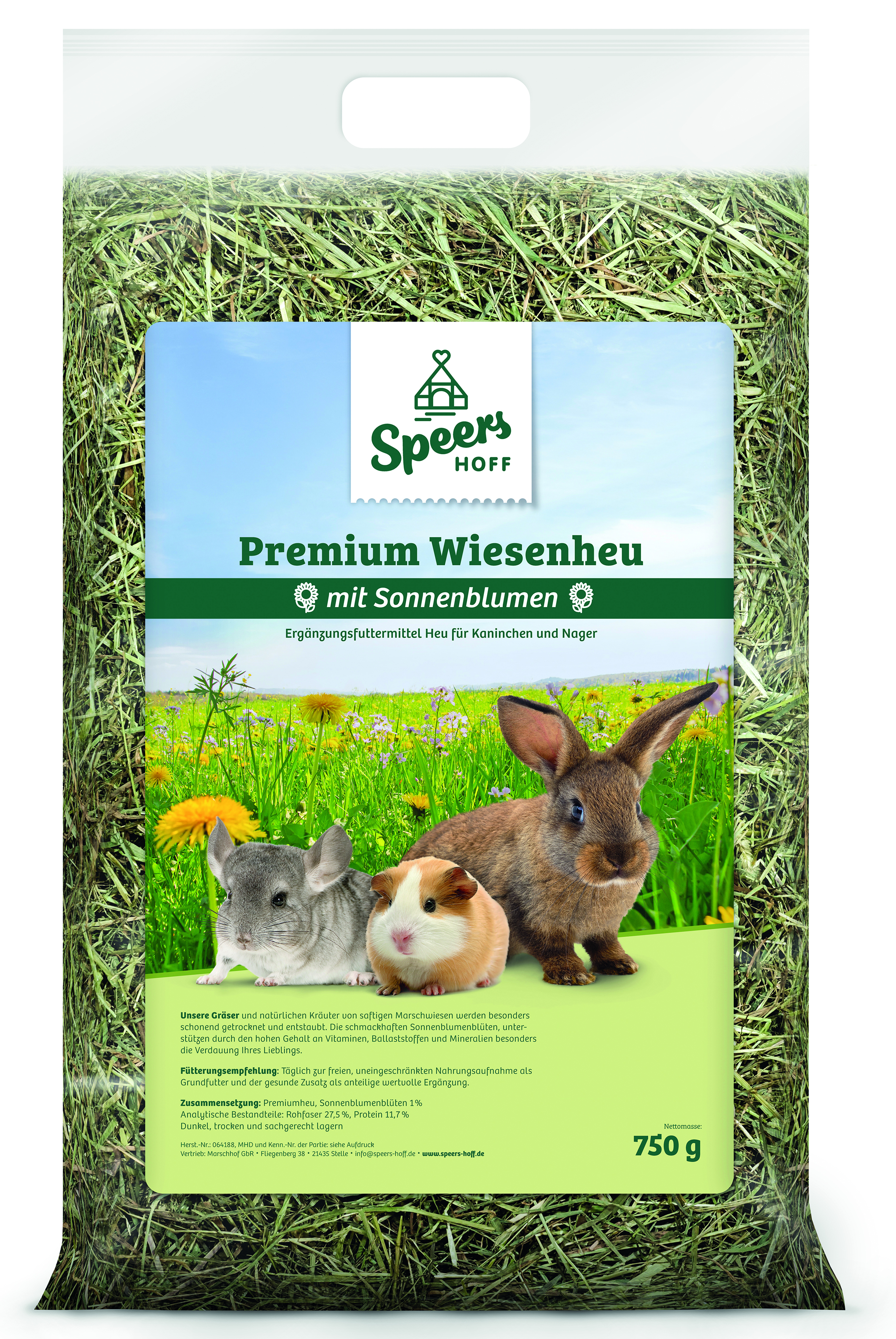 Premiumheu mit Sonnenblumen