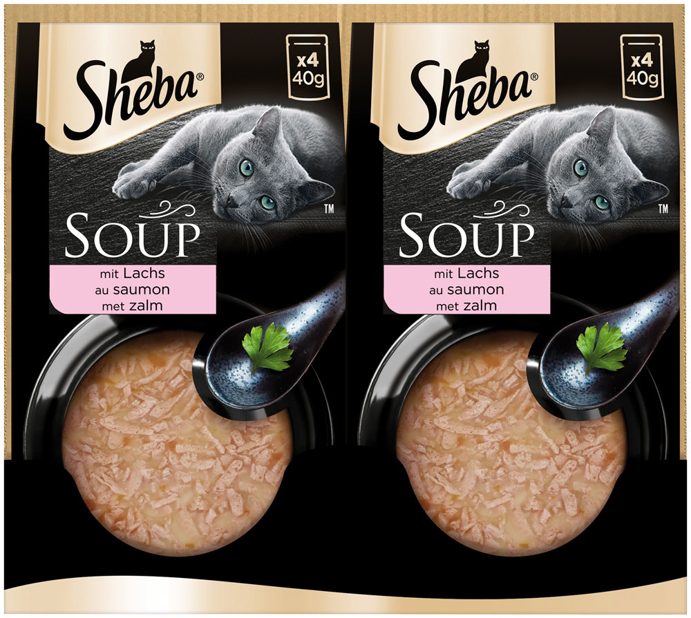 Sheba - Multipack Soup mit Lachs - 10 x 4X40g - 3