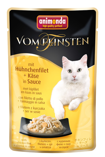 Animonda Vom Feinsten - mit Hühnchenfilet + Käse - 18 x 50g - 1