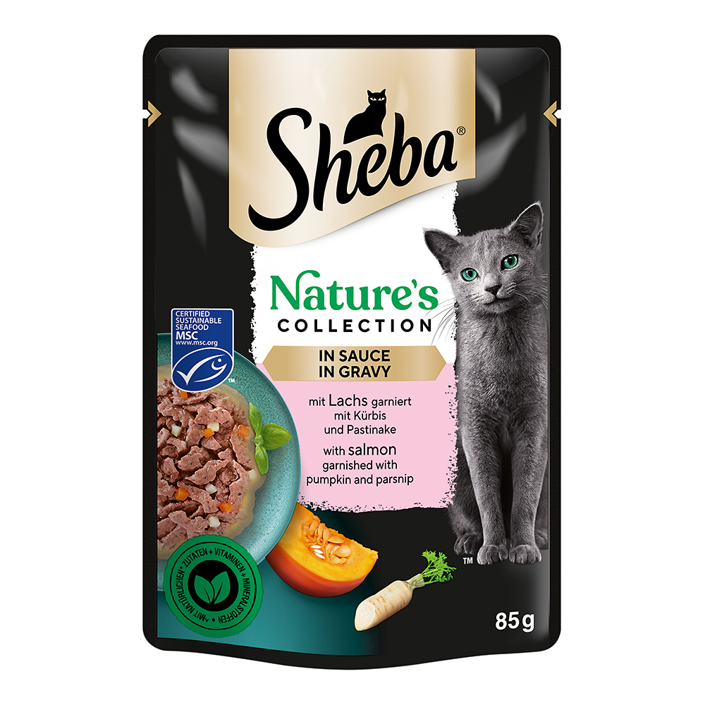 Sheba - Natures Collection mit Lachs garniert mit Kürbis und Pastinake in Sauce - 1