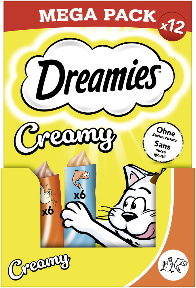 Dreamies - Katzenleckerli Creamy mit Huhn & Lachs - 7 x 120g - 3