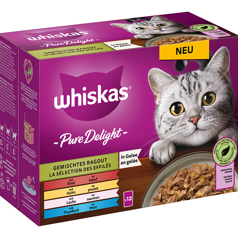 Whiskas - Whiskas Multipack Pure Delight Gemischtes Ragout in Gelee - 1