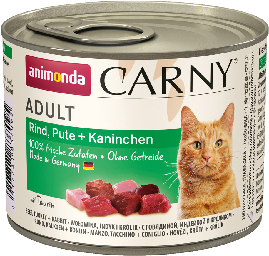 Animonda Carny - Adult Rind, Pute + Kaninchen - 6 x 200 g - 1