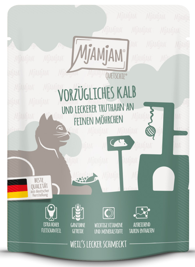 vorzügliches Kalb & Truthahn an leckeren Möhrchen