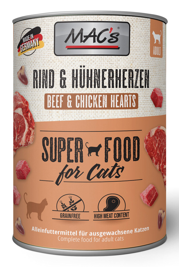 MAC´s - CAT Rind & Hühnerherzen - 6 x 400g - 1