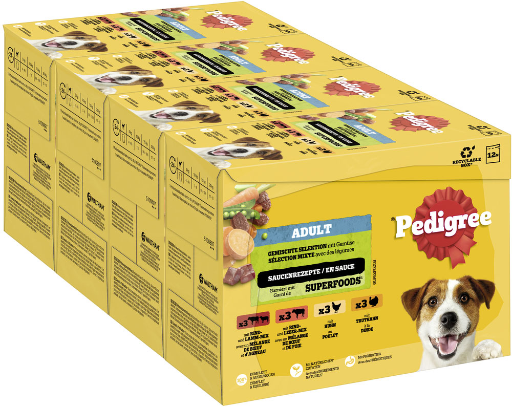 Pedigree - Multipack gemischte Selektion in Sauce - 1 x 12X100g - 2