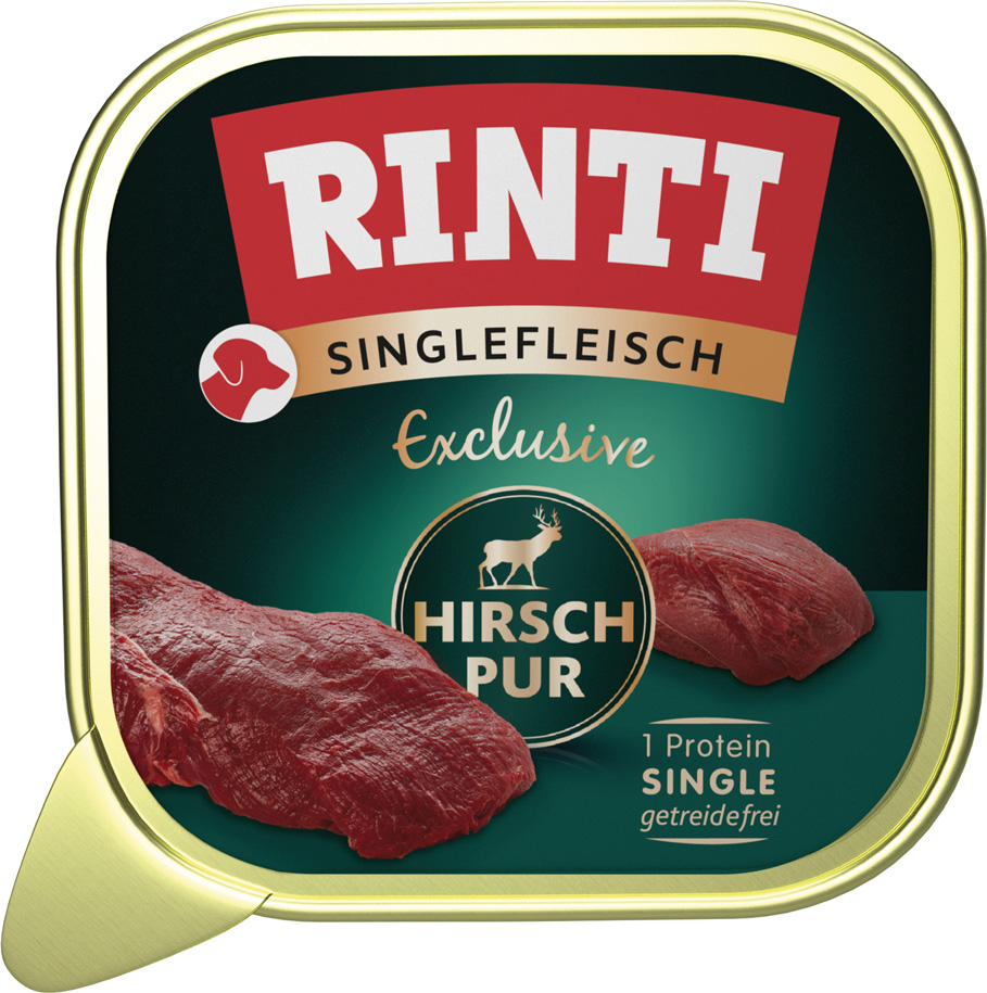 Rinti - Singlefleisch Exclusive Hirsch pur - 10 x 150g - 1