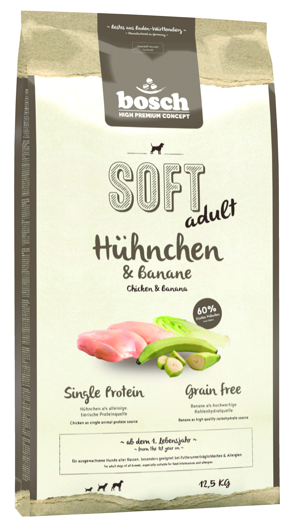 Bosch - Soft Hühnchen & Banane - 1 x 12500 g - 1