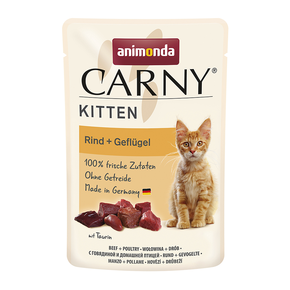 Animonda Carny - Kitten Rind & Geflügel - 12 x 85 g - 1