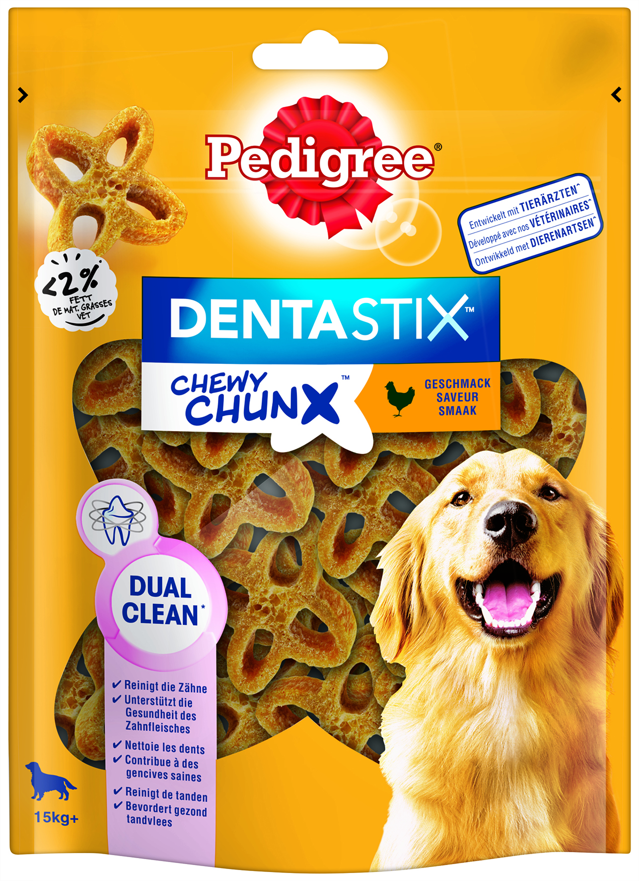 Pedigree - Dentastix Chewy Chunx mit Huhn Max - 1 x 5 Stück - 1