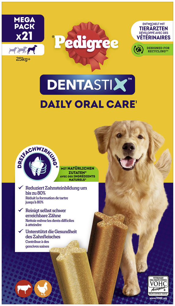 Pedigree - Dentastix Daily Oral Care MP - Für große Hunde - 4 x 21 Stück - 1