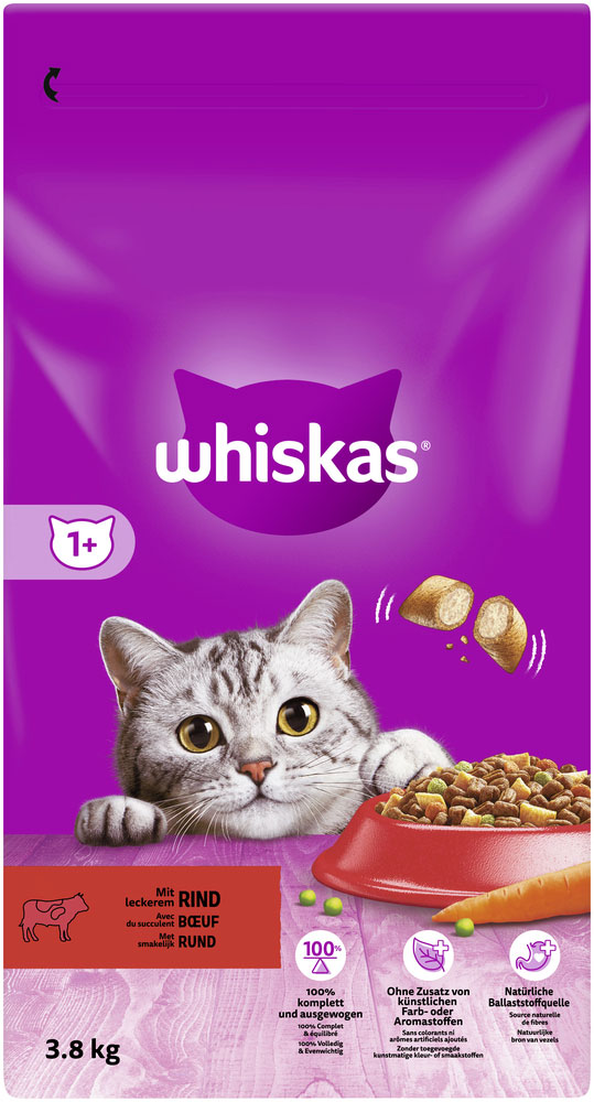 Whiskas Beutel 1+ mit Rind