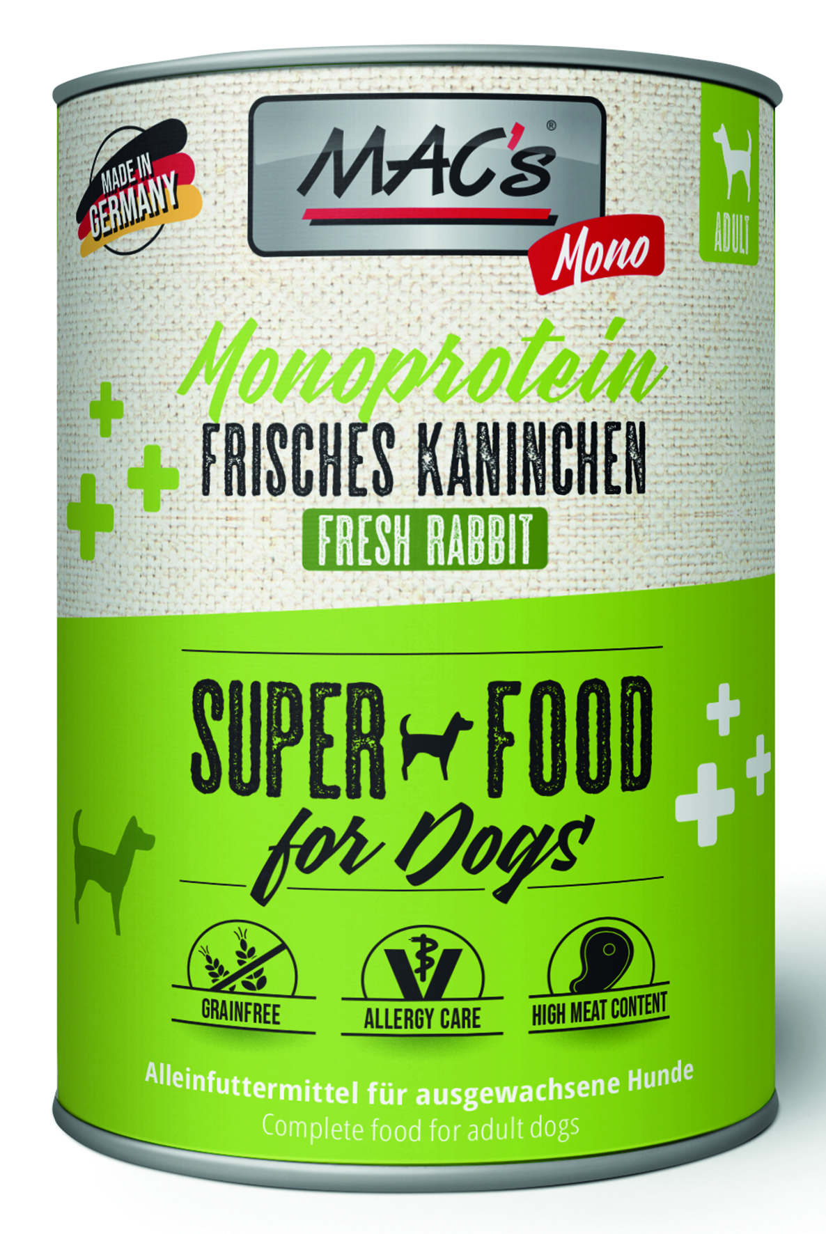 MAC´s - DOG Mono Sensitive Kaninchen - 6 x 400 g - 1