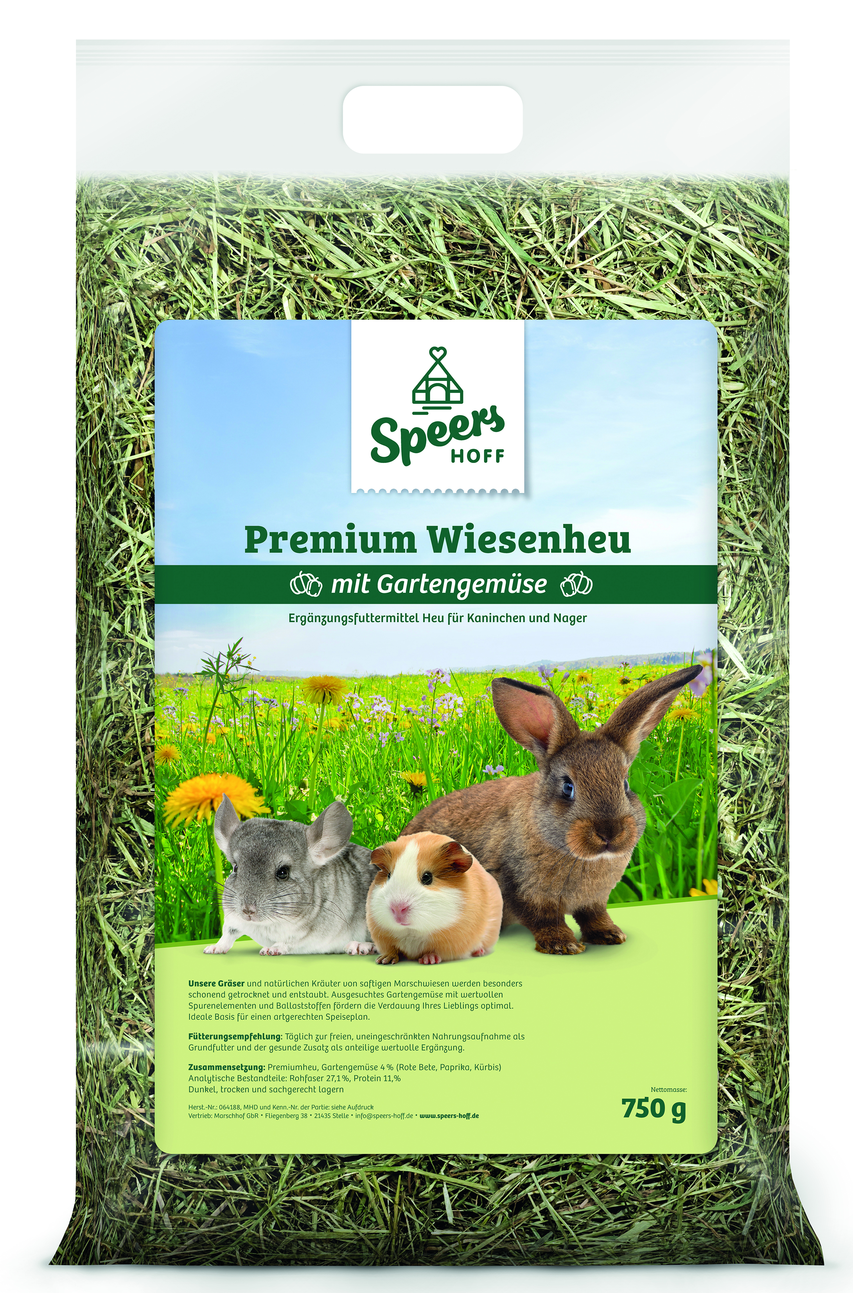 Premiumheu mit Gartengemüse