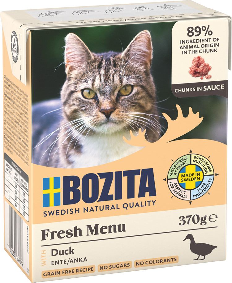 Bozita - Häppchen in Sauce mit Ente - 6 x 370g - 1