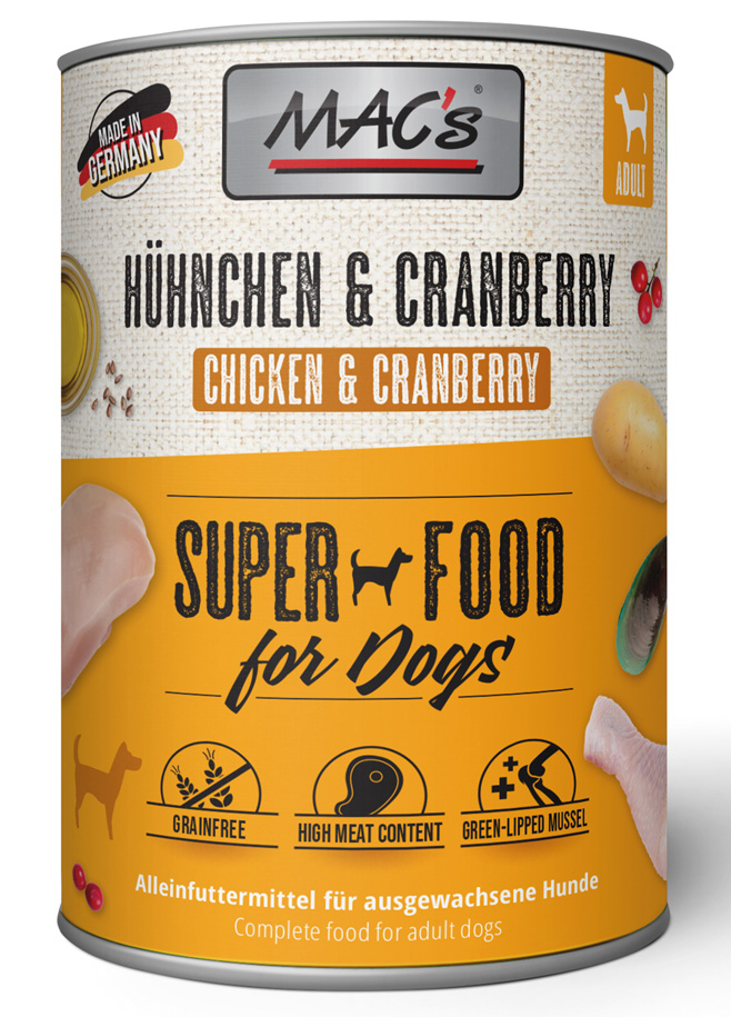 MAC´s - DOG Huhn & Cranberry - 6 x 400g - 1