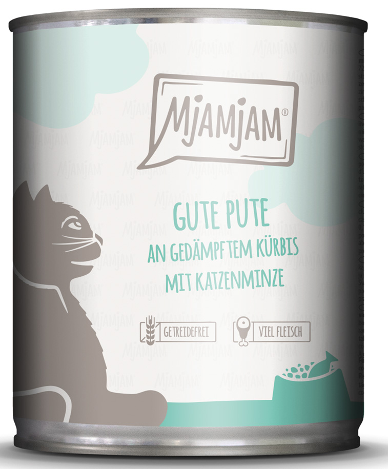 gute Pute an gedämpftem Kürbis